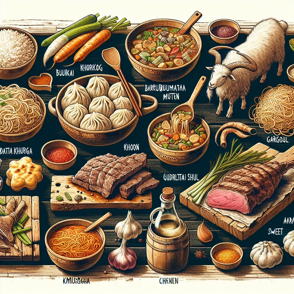 Essen aus Mongolei - typische Gerichte