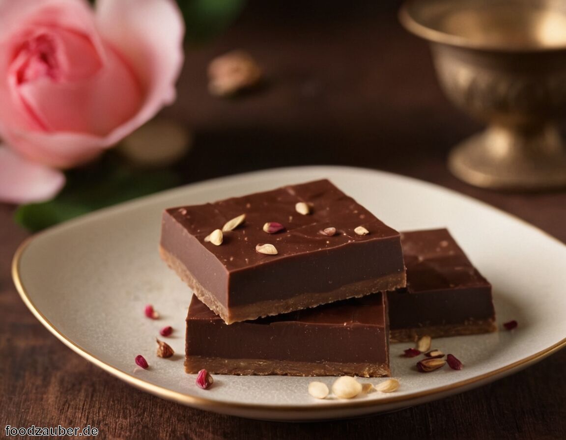 Rosenwasser und Kardamom unterrühren - Rezept Dubai Schokolade selber machen